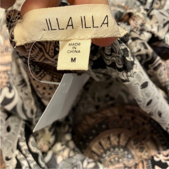 ILLA ILLA Black and Brown Boho Patterned Romper NWT - Picture 2 of 6